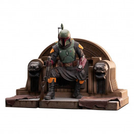 Star Wars: The Mandalorian Premier Collection 1/7 Boba Fett on Throne 24 cm - Poškodené balenie !